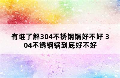 有谁了解304不锈钢锅好不好 304不锈钢锅到底好不好